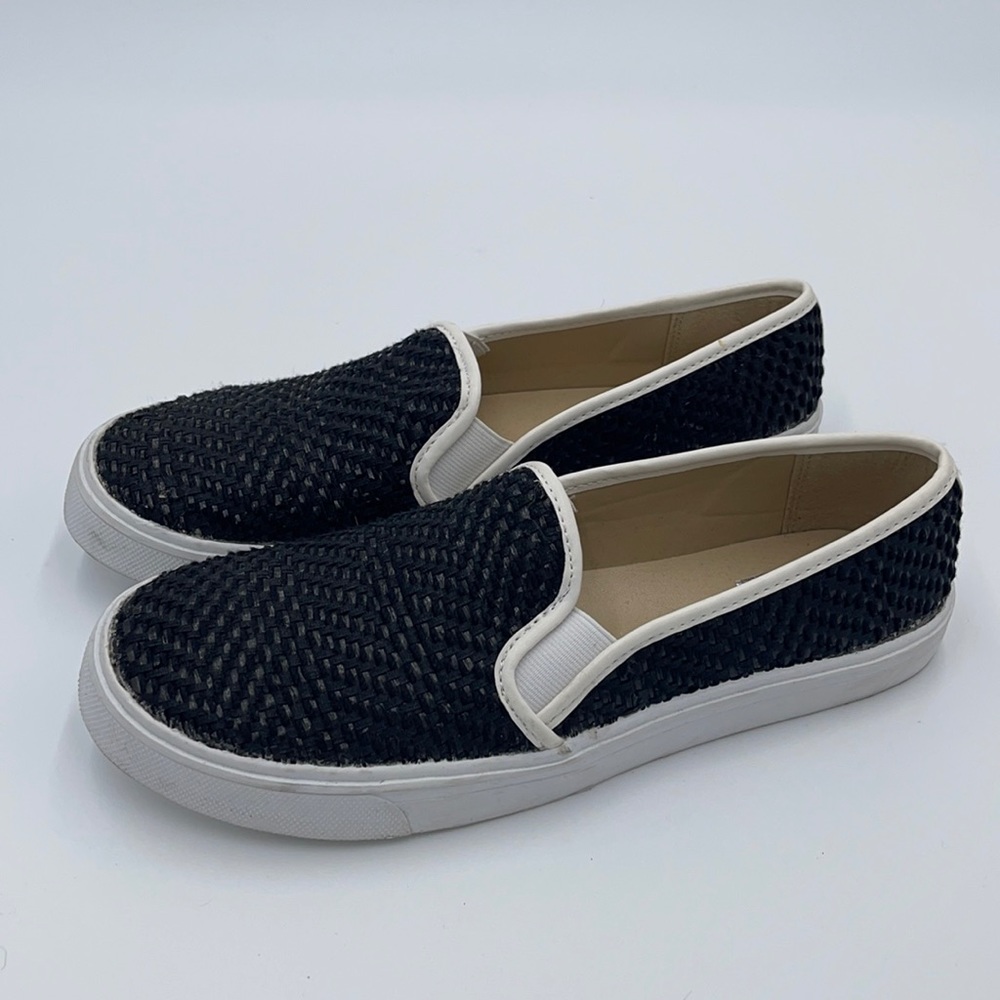 DV Dolce Vita Balck Wave Leather Slip On Shoes